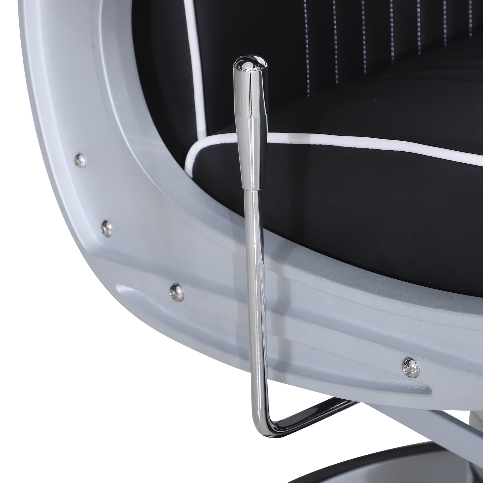 Barberpub Friseurstuhl Friseureinrichtung Friseursessel Bedienungsstuhl 3822, Salon SPA PVC-Kunstleder 140° Kippbar, höhenverstellbar