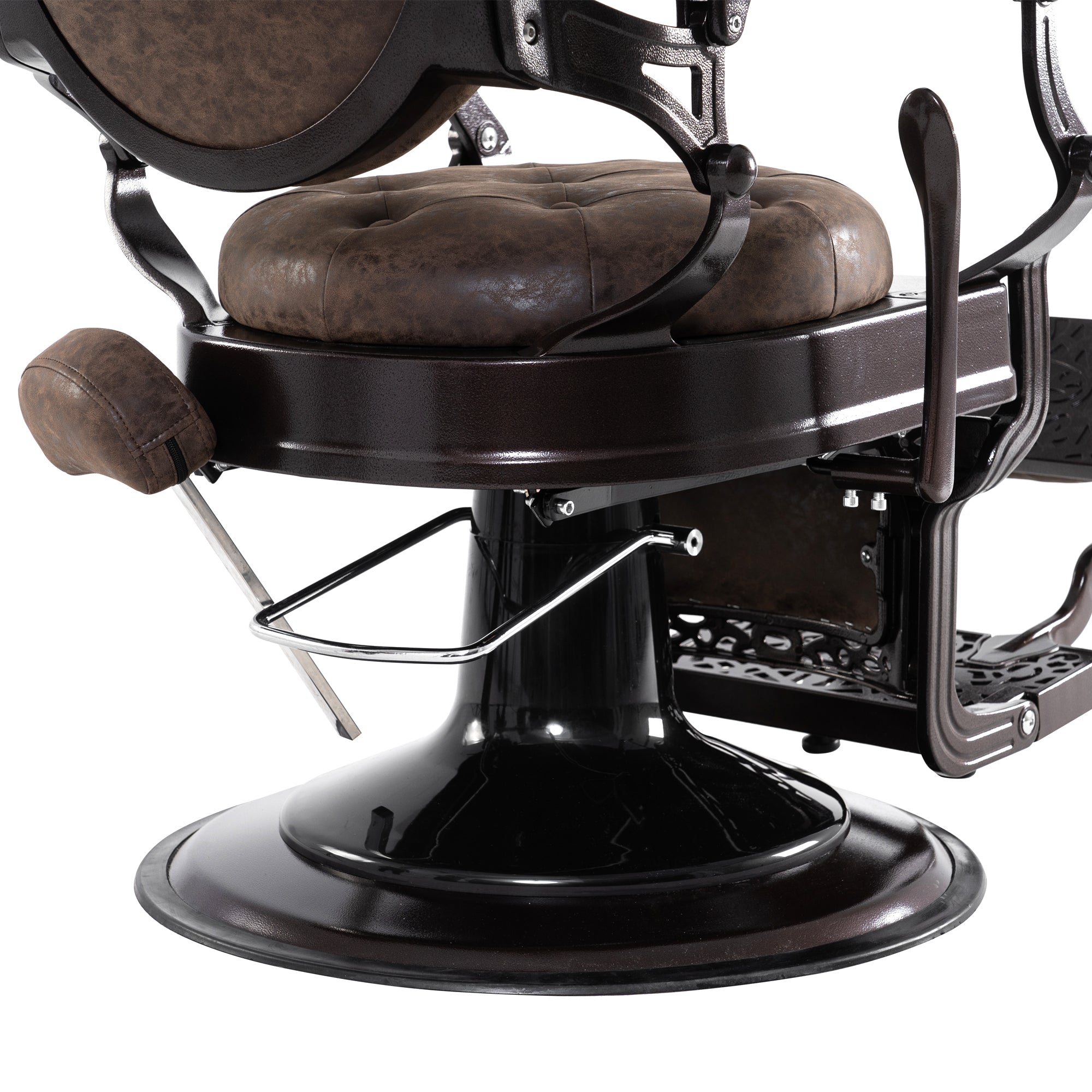 Barberpub hairdressing chair hairdresser chair with retro/vintage style brown 3849DR