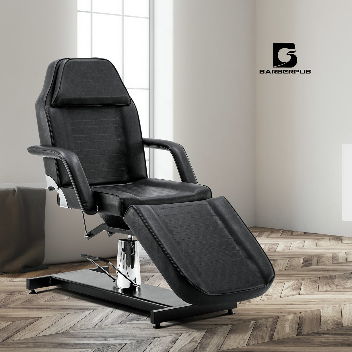 Barberpub Hydraulische Kosmetikliege Therapieliege Massageliege Tattooliege 0006BK/W