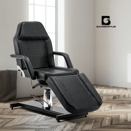 Barberpub Hydraulische Kosmetikliege Therapieliege Massageliege Tattooliege 0006BK/W