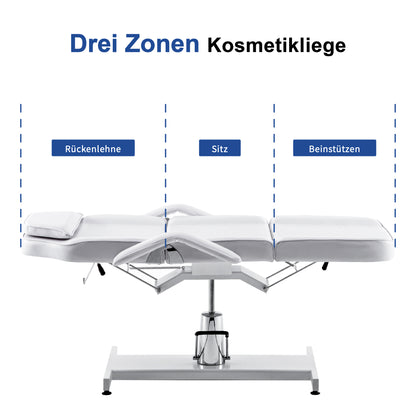 Barberpub Hydraulische Kosmetikliege Therapieliege Massageliege Tattooliege 0006BK/W
