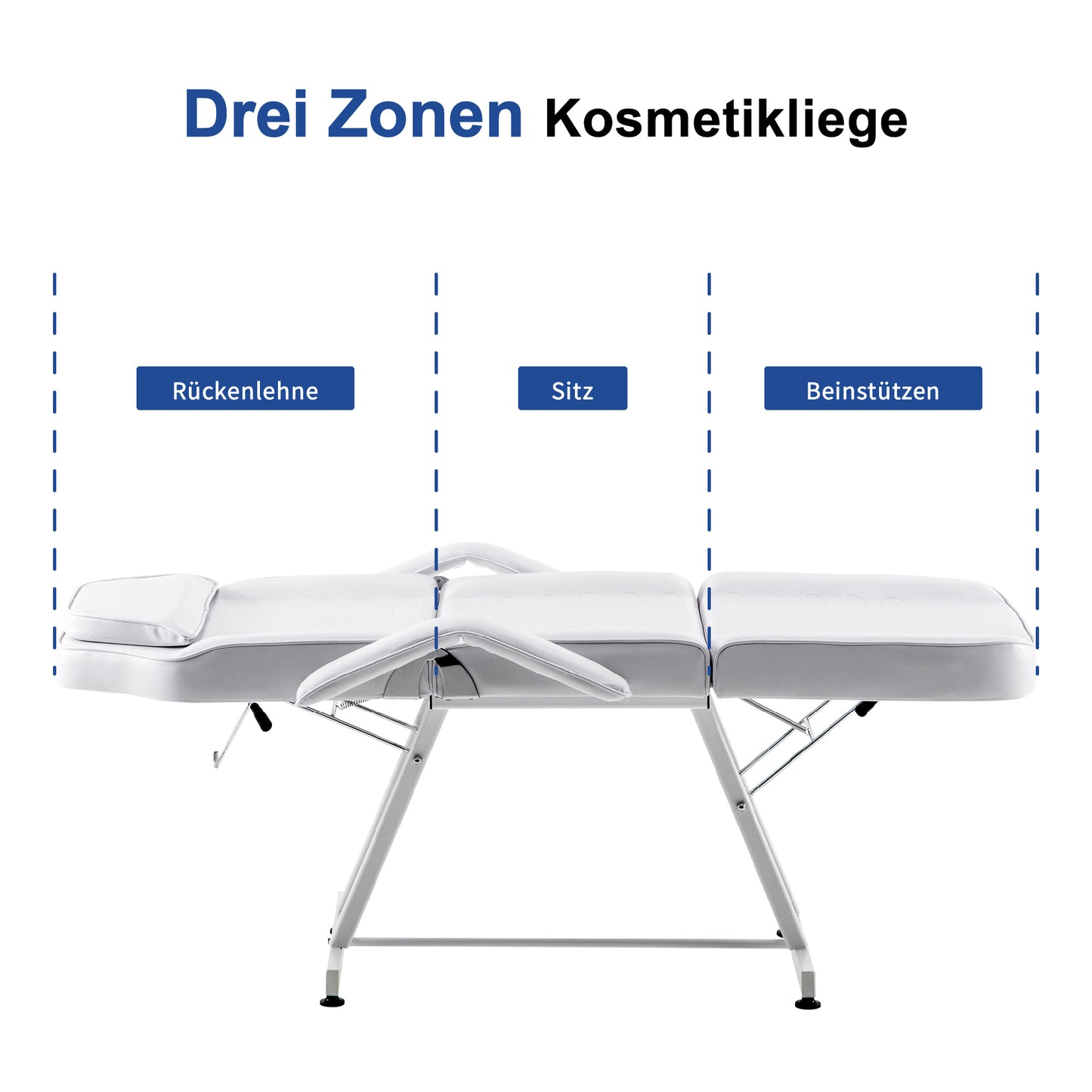 Barberpub Kosmetikliege Therapieliege Massageliege Tattooliege Kosmetikstuhl 0015BK/W