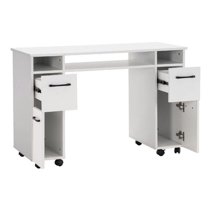 Barberpub Studiotisch Manikürtisch Nageltisch mit Rollen Stauraum 2600W