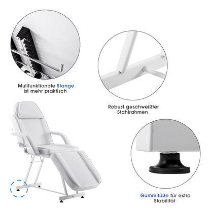 Barberpub Kosmetikliege Therapieliege Massageliege Tattooliege Kosmetikstuhl 0015BK/W