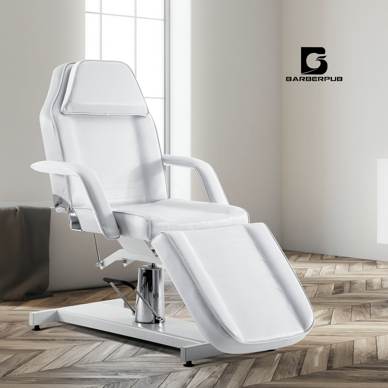 Barberpub Hydraulische Kosmetikliege Therapieliege Massageliege Tattooliege 0006BK/W