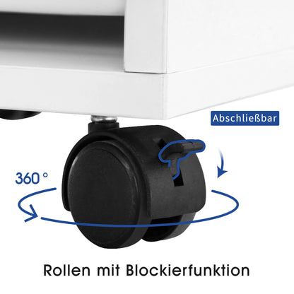 Barberpub Studiotisch Manikürtisch Nageltisch mit Rollen Stauraum 2600W