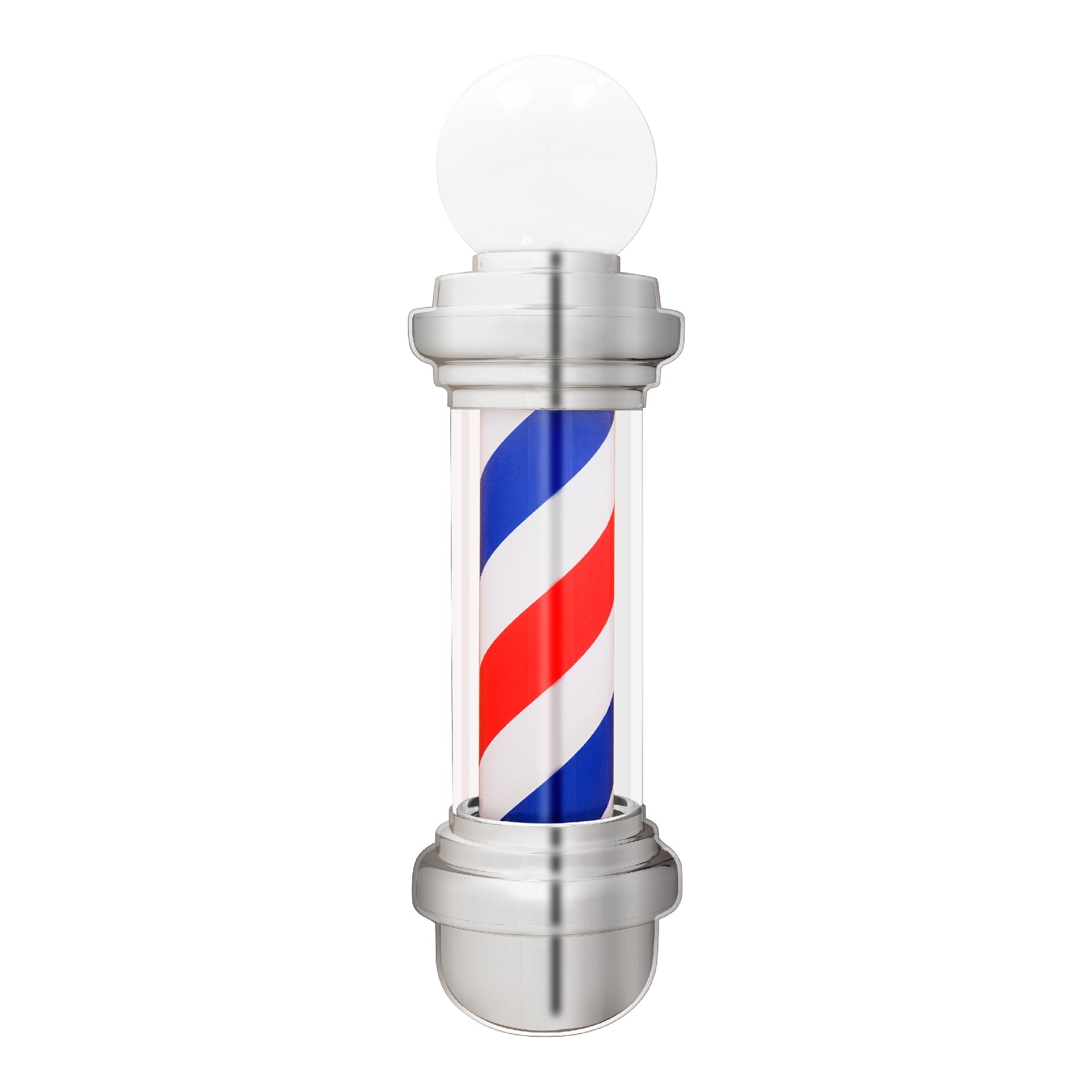 Barberpub Barber-Pole Barbierstab mit LED-Kugelleuchte Saloneinrichtung drehbar Barbershop-Säule L018B